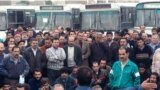 Iran - Iranian members of the Bus Company take part in strike in Tehran . Syndicate of Workers of Tehran and Suburbs Bus Company was organized this stricke . UNDATED