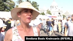 Zlata iz Novog Sada na mitingu naprednjaka u Beogradu, 27. jun 2026.