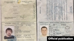 The false passports of the alleged Russian agents. 