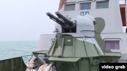 30-миллиметровая спаренная артиллерийская уставка на корабле Морской охраны «Донбасс»