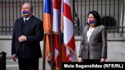 Հայաստանի և Վրաստանի նախագահներ Արմեն Սարգսյան և Սալոմե Զուրաբիշվիլի, արխիվ