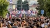 Studentski protest na beogradskom trgu Slavija, 28. jun 2025. 