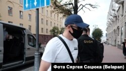 Затрыманьні каля КДБ у Менску, 28 ліпеня 2020