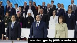 Александр Лукашенко и его присные в президиуме Всебелорусского народного собрания