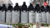 Membri ai trupelor speciale de asalt „Berkut” pe poziții la Kiev în decembrie 2013