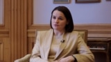 Tsikhanouskaya Urges Baltic Nations To Keep Borders Open With Belarus video grab