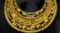 A golden Scythian pectoral, or breastplate, is seen on exhibit in Kyiv in 2021.