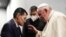POPE-IRAQ/KURDI/ Pope Francis meets Abdullah Kurdi, father of Alan Kurdi, the three-year-old boy whose dead body was found washed up on a Turkish beach in 2015, in Erbil, Iraq, March 7, 2021. 