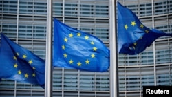 Flamujt e Bashkimit Evropian.
