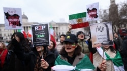 تصویری از تظاهرات ایرانیان مقیم لندن در حمایت از اعتراضات داخلی