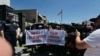Armenia- Cognac producers are holding a rally again at the Georgian Embassy in Armenia, on May 21, 2025.