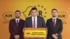 George Simion (centru) a avut un discurs presărat cu amenințări atunci când a transmis că va contesta rezultatul alegerilor prezidențiale.