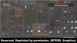 Саратовський нафтопереробний завод після удару ЗСУ восени 2025 року, супутниковий знімок
