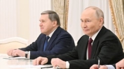 Russian President Vladimir Putin and foreign policy aide Yuri Ushakov during a meeting with US special envoy Steve Witkoff and son-in-law Jared Kushner in Moscow on December 2. 
