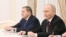 Russian President Vladimir Putin and foreign policy aide Yuri Ushakov during a meeting with US special envoy Steve Witkoff and son-in-law Jared Kushner in Moscow on December 2. 