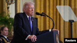 Дональд Трамп выступае ў Вашынгтоне, 2 сакавіка 2026 году