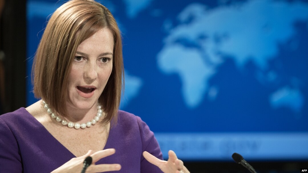 ABŞ Dövlət Departametinin sözçüsü Jen Psaki 