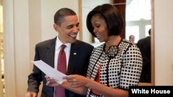 Prezident Barak Obama xanımı Michele ilə