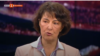 Антония Ковачева, директорка на Българската национална филмотека, която беше уволнена в сряда и върната на поста си след натиск от едно денонощие. Стоп кадър от предаване на БНТ.