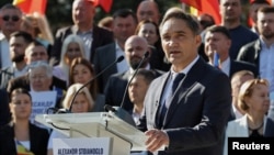 Alexandr Stoianoglo, la un eveniment electoral din toamna anului 2024, când a candidat pentru funcția de președinte al R. Moldova