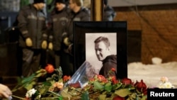 A memorial in Moscow for Russian opposition politician Aleksei Navalny after his death in prison. (file photo)