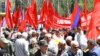 Armenia - The Armenian Communist Party holds a May Day demonstration in Yerevan, 1May2017.