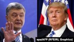 Петро Порошенко (ліворуч) та Дональд Трамп