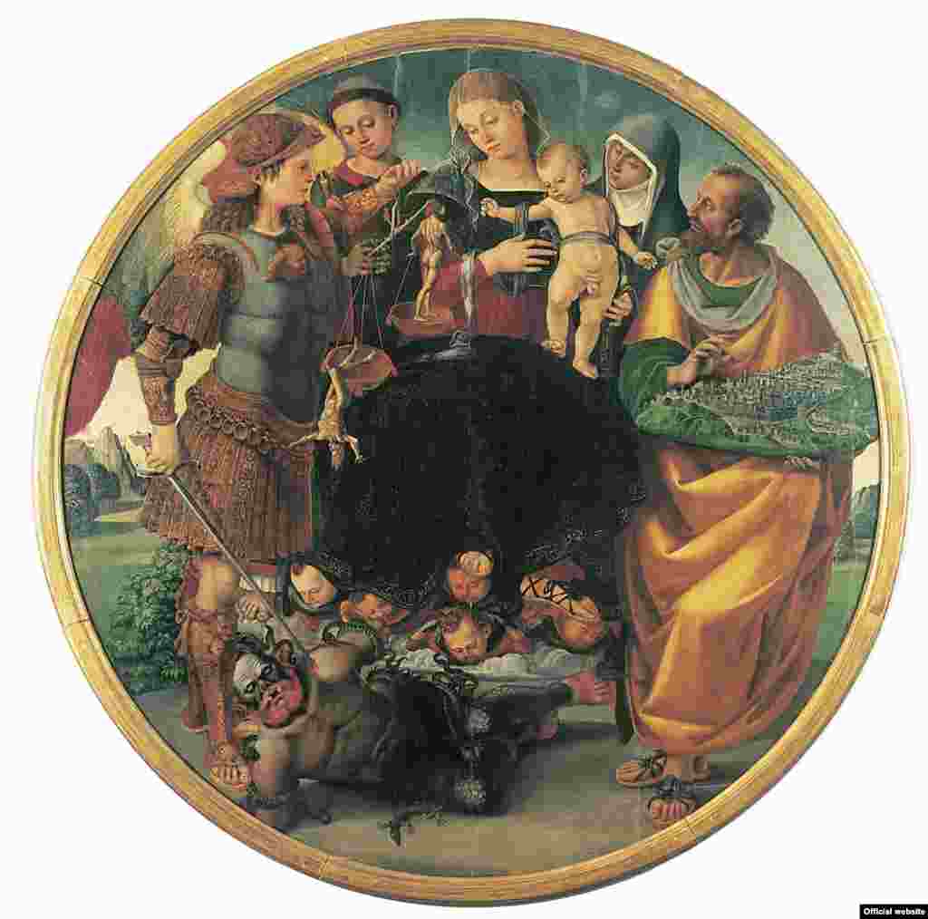 Luca Signorelli, Madonna col Bambino e santi - Cortona, MAEC