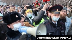 Акция протеста в поддержку Навального в Новосибирске, 21 апреля