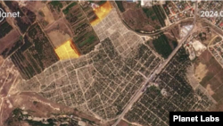 Супутниковий знімок кладовища Кальфа. Севастооль, 16 серпня 2024 року