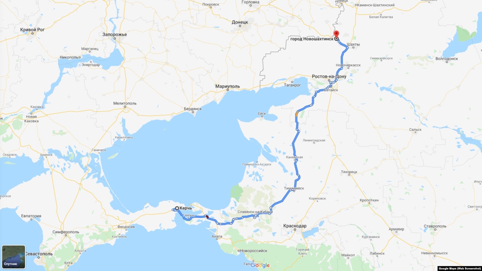 «Схеми» виявили, що газойль (аналог дизпалива) «Новошахтинського заводу нафтопродуктів» дилери час від часу привозять в анексований Крим