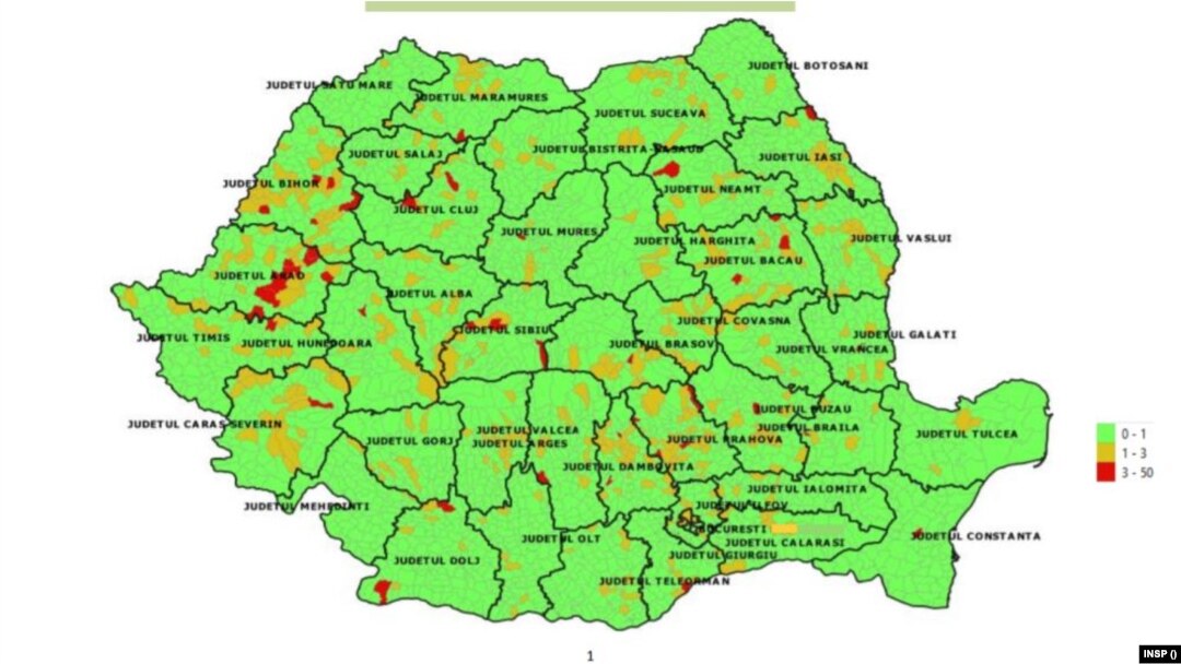 Repartizarea localităților în funcție de scenarii