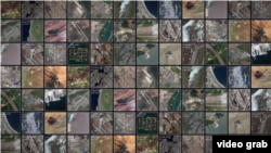 Спутниковые снимки кладбищ Крыма за 2021-2025 годы. Коллаж