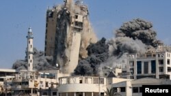 Израелските воздушни напади ја погодија евакуираната станбена кула Ал-Гефари во Газа