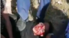 تصویری از صحنه درگیری که مامور حراست پا روی بدن زن مجروح گذاشته است