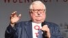 Lech Walesa addresses a celebration of the 30th anniversary of the first free parliamentary elections, in Gdansk on June 4, 2019.