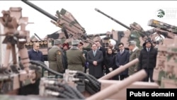 Armenian - Top Indian and Armenian military officials inspect Indian-made military hardware supplied to the Armenian army, February 7, 2026.