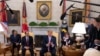 US President Donald Trump (R) speaks during a meeting with Egyptian President Abdel Fattah el-Sisi in the Oval Office at the White House in Washington, DC, on April 9, 2019. (Photo by Jim WATSON / AFP)