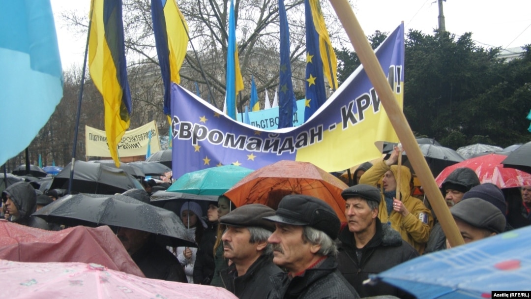 Акмәчеттә Евромайданны яклау чарасы