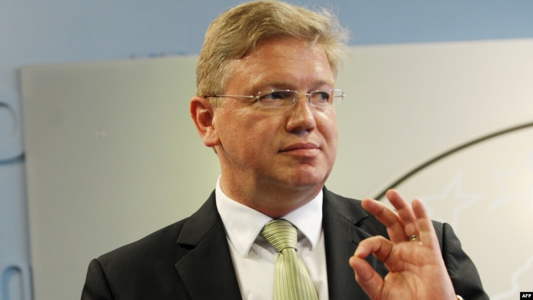The EU commissioner responsible for European neighborhood, Stefan Fuele (file photo)