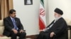 Iranian Supreme Leader Ayatollah Ali Khamenei (right) meets Venezuela's Nicolas Maduro in Tehran in November 2015.