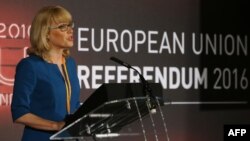 U.K. -- Jenny Watson șefa Comisiei Electorale anunță rezultatul referendumului