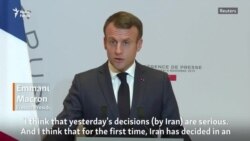 Macron Says Iran Move Signals Its Intent To Quit Nuclear Agreement
