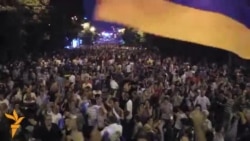 Protesters Remain In Central Yerevan Despite Police Warnings