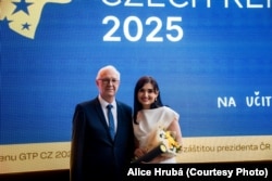 Соломія Маковська під час нагородження конкурсу GLOBAL TEACHER PRIZE 2025