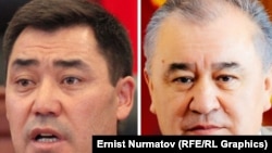 Садыр Жапаров менен Өмүрбек Текебаев. 