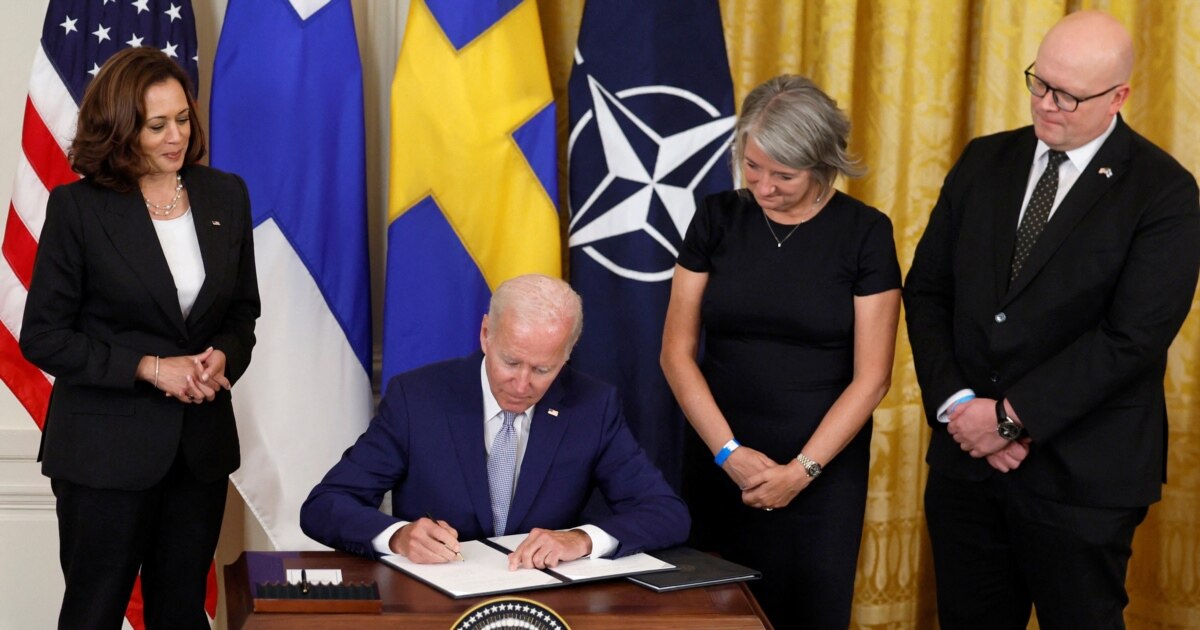 Biden Signs U.S. Ratification Document On NATO Membership For Sweden ...