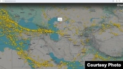 ردیابی پروازهایی که از طریق حریم هوایی افغانستان انجام می‌شود. (تصویر آرشیف)