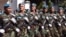 Tajik troops take part in a military parade in the Darvaz district on their country's border with Afghanistan late last month. The event was personally attended by President Emomali Rahmon.