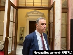 Kryetari i partisë së Qendrës Serbe Zdravko Ponosh, mars 2025.